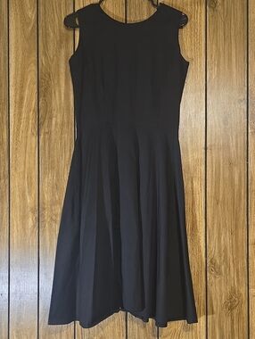 Classic Black Sleeveless A-Line Dress